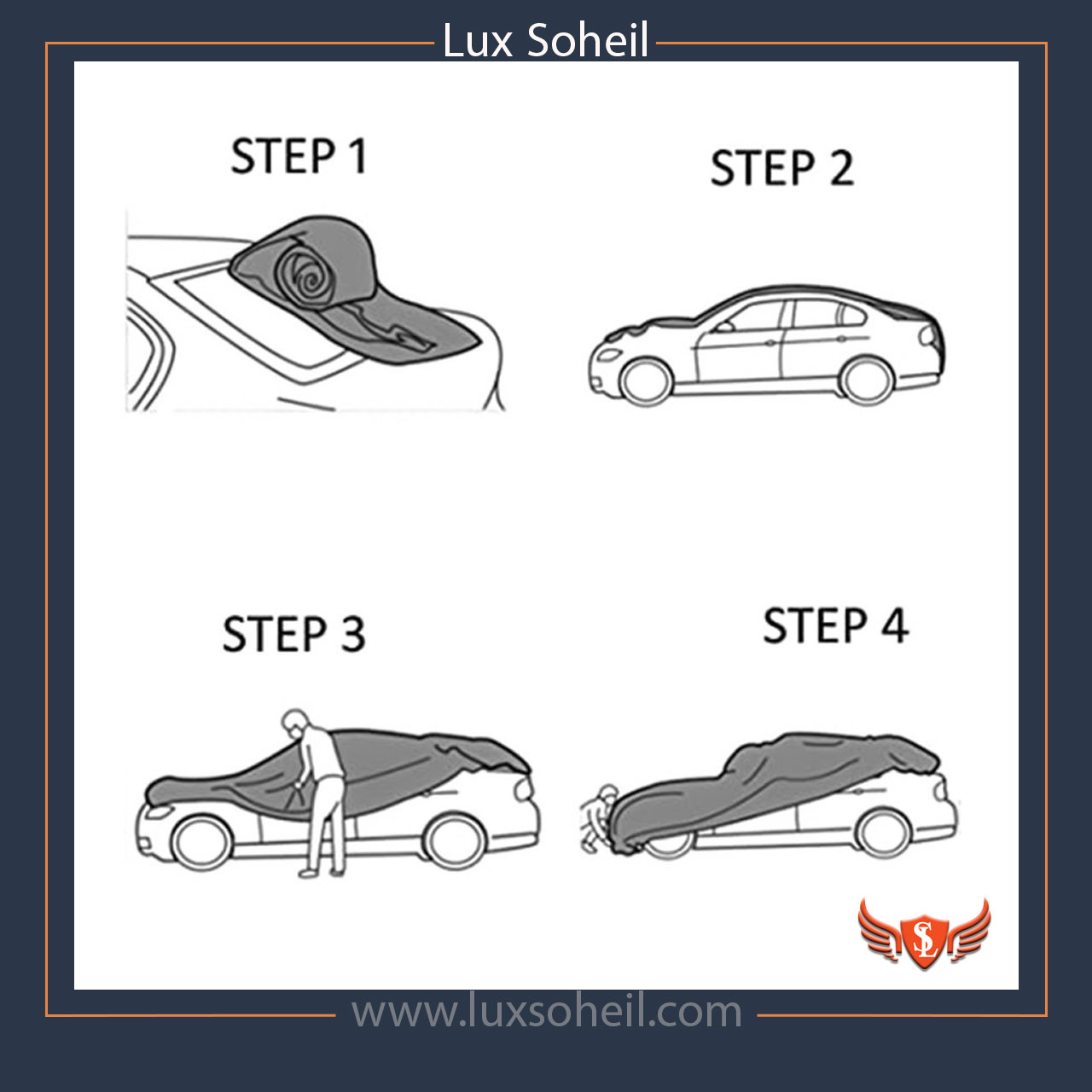 چادر ولوو V40 مدل پشت کرک